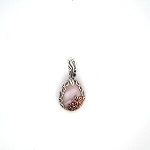 Carolyn Pollack Sterling Pink Pearl Flower Pendant